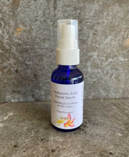 Hyaluronic Acid Facial Serum 1oz Pure Plumeria Hydrating & Soothing for All Skin Types
